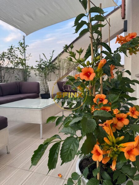 Penthouse complet mobilat, cu terasa de 60mp si 2 locuri de parcare